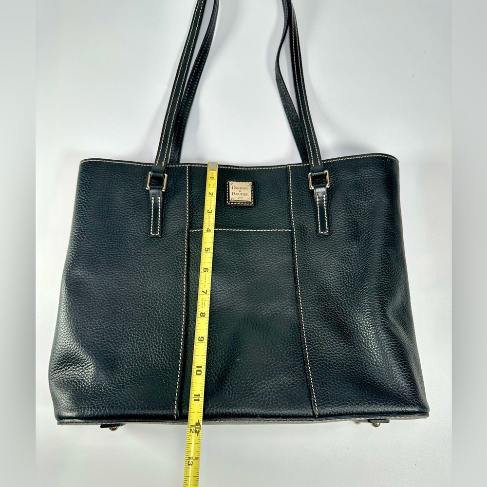Dooney & Bourke Lexington Pebble Grain Black Leather Tote Bag - Picture 13 of 16